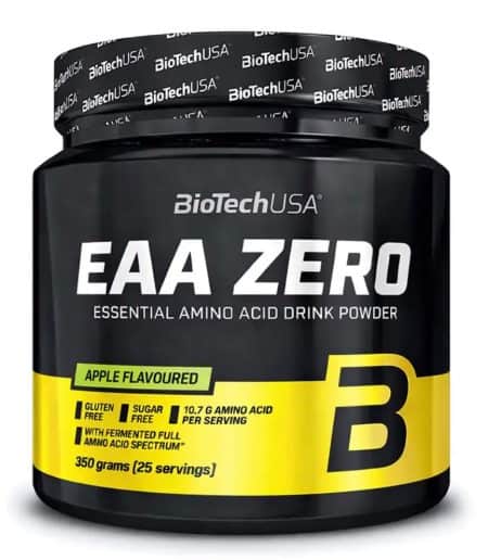 אריזת אבקת חומצות אמינו חיוניות EAA ZERO של BioTechUSA, במשקל 350 גרם