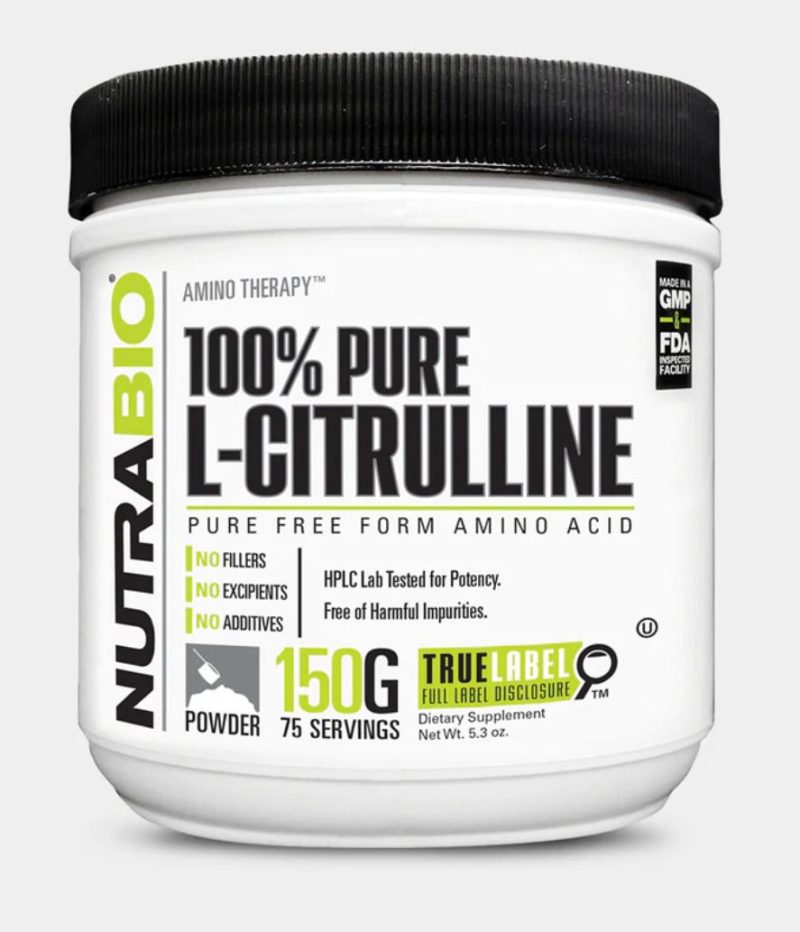 ציטרולין טהור NUTRABIO 150 גרם תוצרת ארה"ב סופר פרימיום.