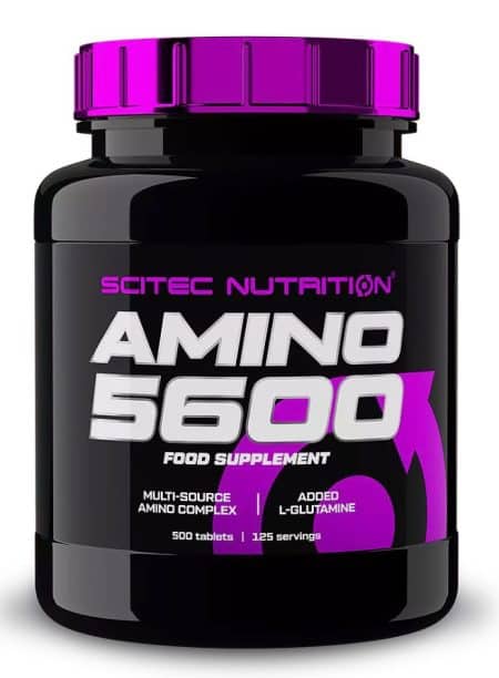 Scitec Nutrition Amino 5600 חומצות אמינו בטבליות 500 טבליות עם EAA BCAA ו-L-גלוטמין מבית Scitec Nutrition