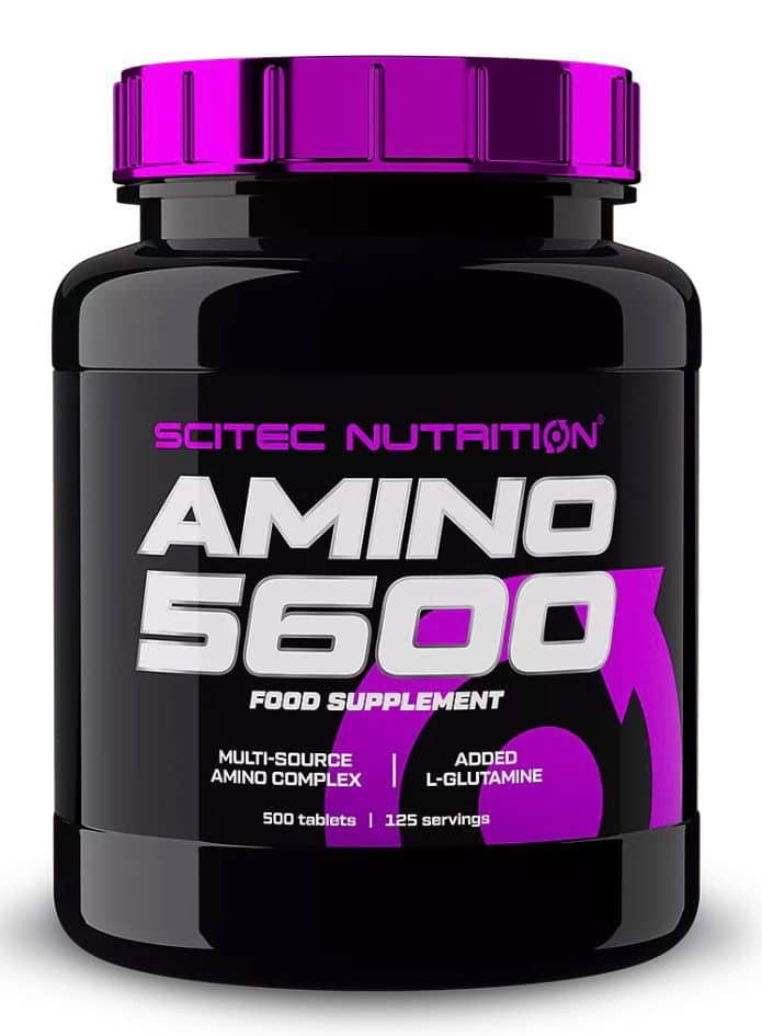 Scitec Nutrition Amino 5600 חומצות אמינו בטבליות 500 טבליות עם EAA BCAA ו-L-גלוטמין מבית Scitec Nutrition