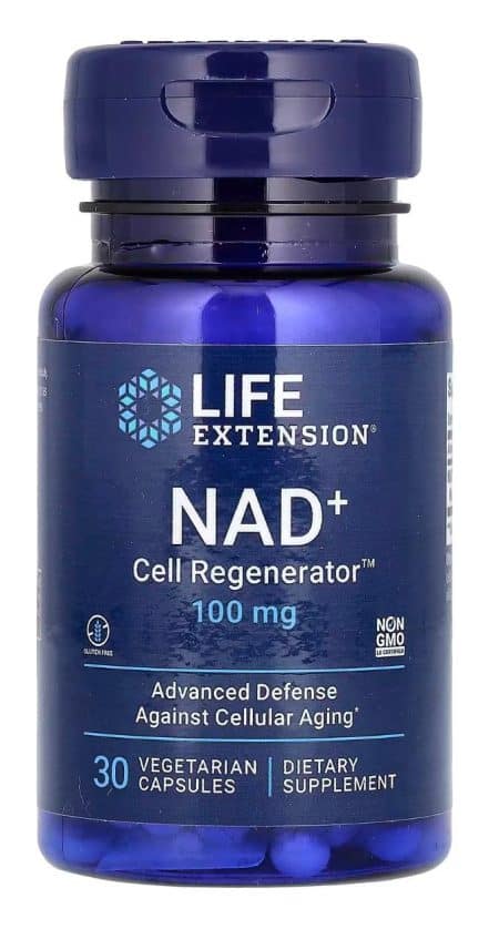 Life Extension NAD+ Cell Regenerator עם Nicotinamide Riboside – תוסף NAD מתקדם לתמיכה באנרגיה תאית, אנטי אייג’ינג, פוקוס, חיוניות והתחדשות הגוף | תוסף NAD איכותי מבית Life Extension.