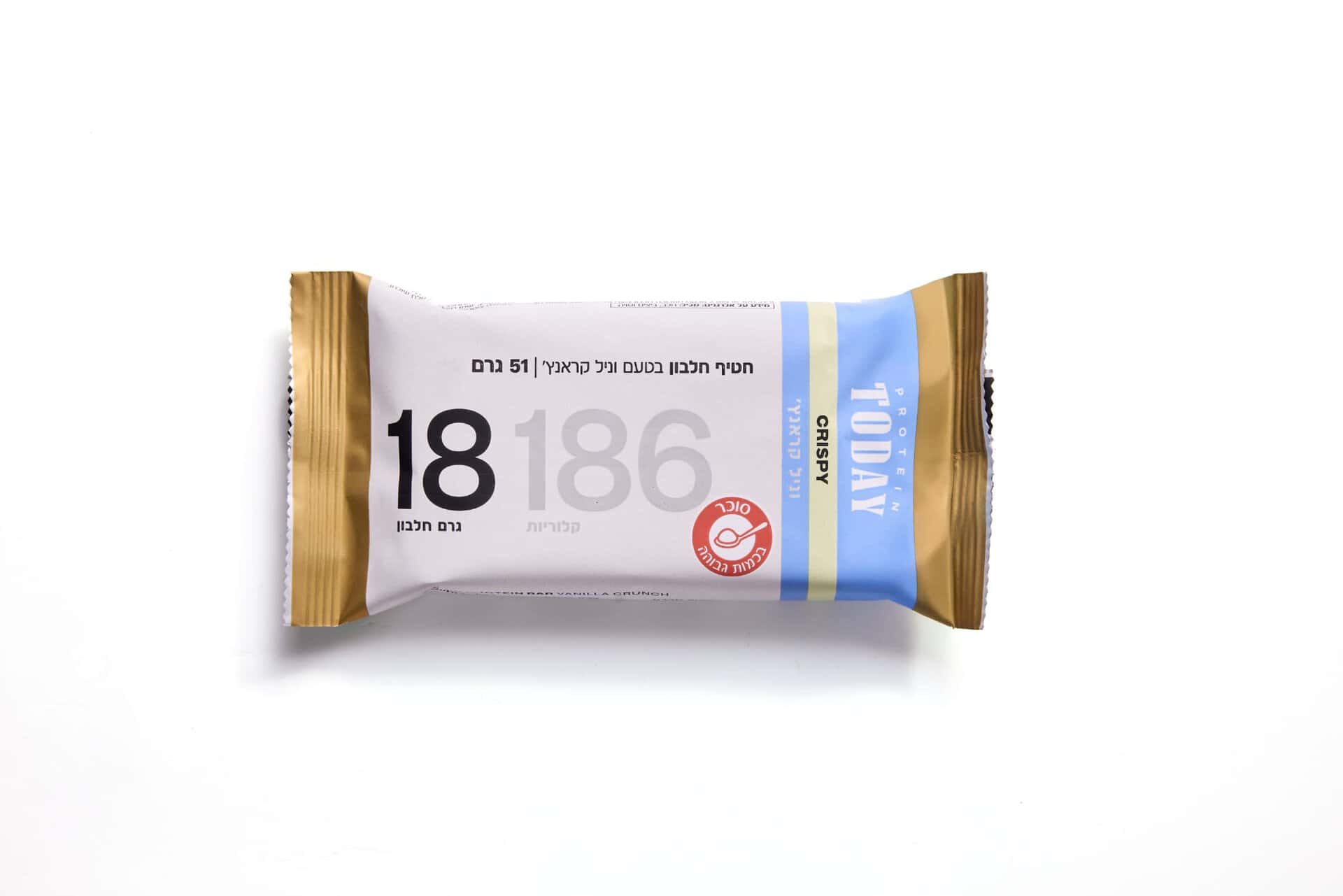 חטיפי חלבון Today קריספי – 18 גרם חלבון Whey | 186 קלוריות | ללא גלוטן | כשר חלב – תמונה 2
