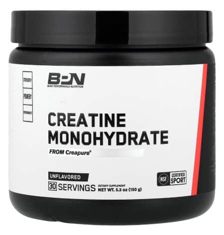 אבקת קריאטין קריאפיור BPN Creatine Creapure – קריאטין מונוהידרט גרמני טהור 99.99%, 300 גרם, 60 מנות, NSF Certified for Sport