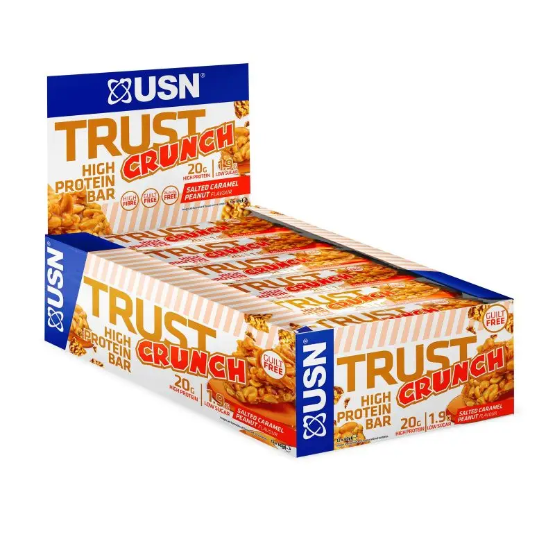 12 חטיפי חלבון Trust Crunch בטעמים מצוינים מותג USN