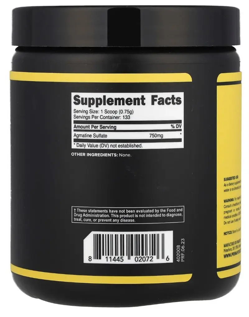⁦אגמטין סולפט | AGMATINE SULFATE ארה"ב⁩ – תמונה ⁦2⁩